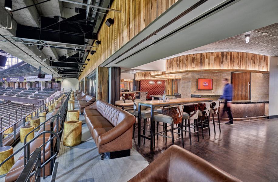 Custom seating and barstools at Globe Life Field, Arlington, TX