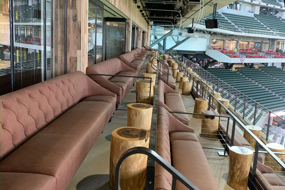 Custom seating at Globe Life Field, Arlington, TX